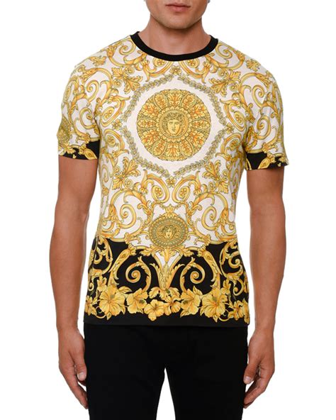 versace male print|Versace graphic t shirts.